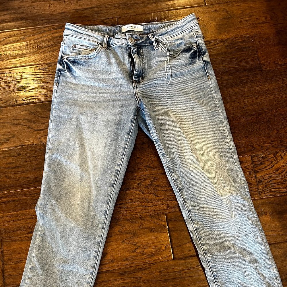 Lovervet By Vervet Full Size Andrea Midrise Crop Straight Jeans